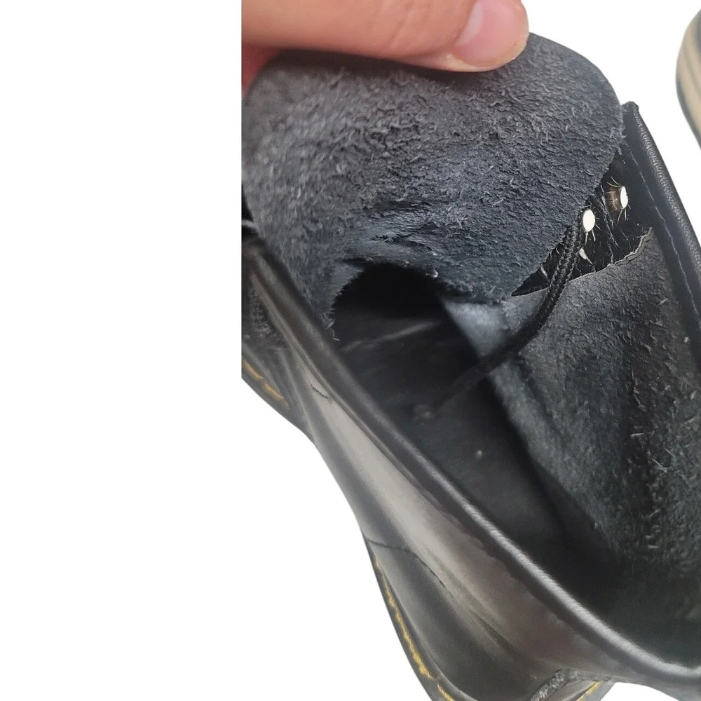 Dr Martens Kids Boots Black Leather‎ Lace Up Ankle Boots Shoes Like New